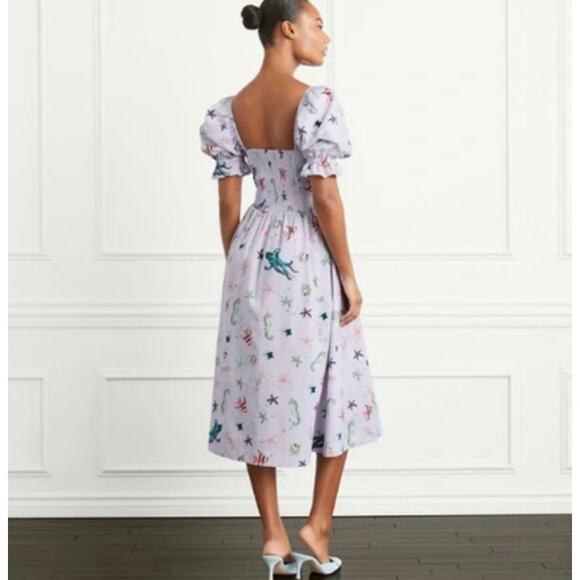 NWT HILL HOUSE HOME The Ophelia Dress in Sea Creatures Print M - Picture 2 of 10